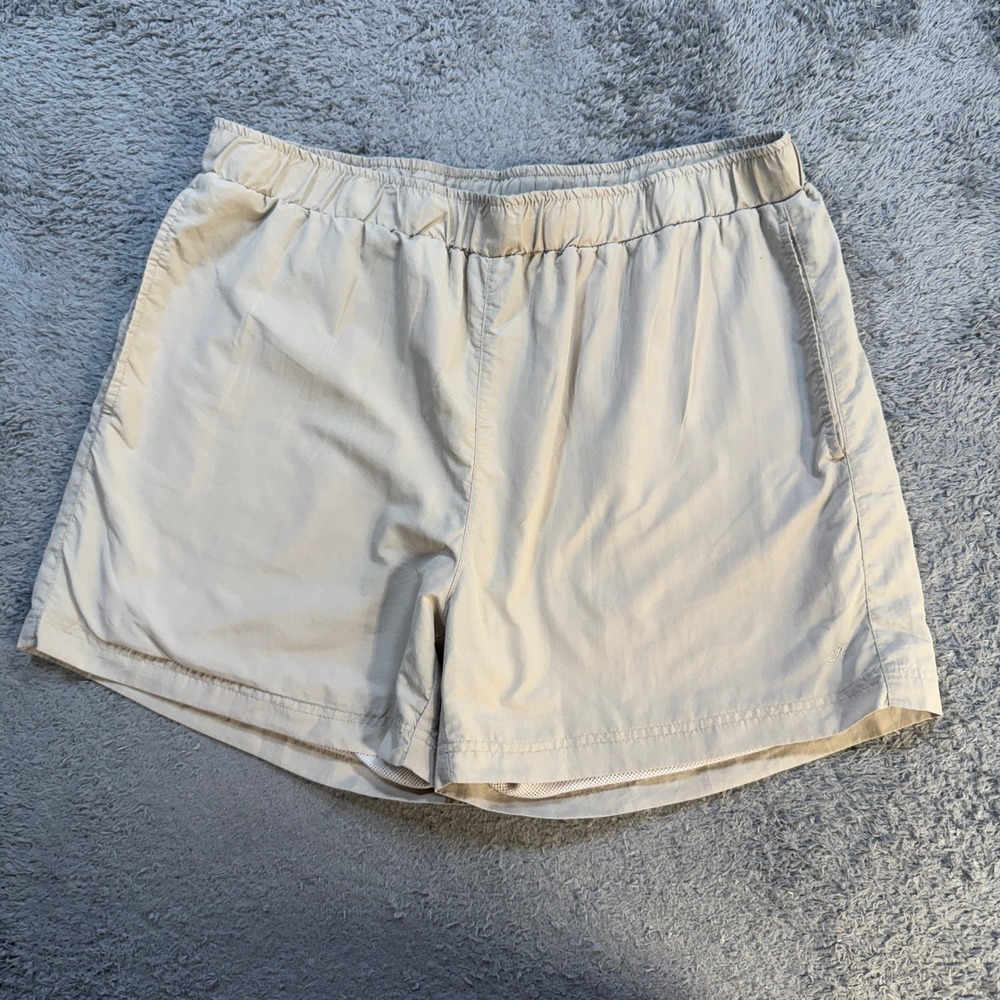 PacSun Mens Swim Trunks Size M Tan Nylon Mesh Lined Board Shorts Beach Khaki